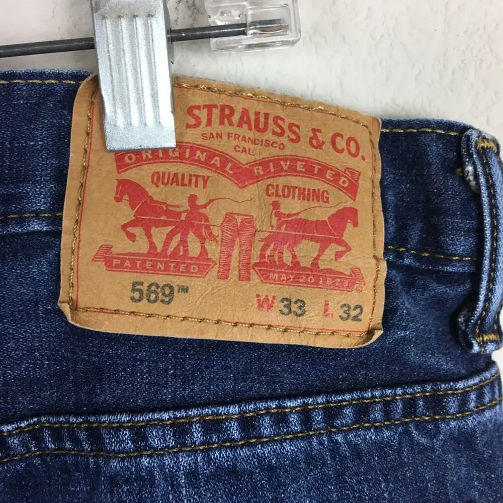 Levi's 569 Loose Straight Medium Dark Jeans 33